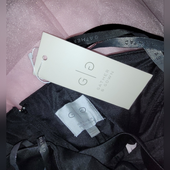 πHost Pickπ Gather & Gown Tuxedo Style Bridesmaid Gown - Picture 9 of 12